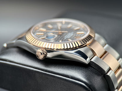 Rolex Datejust 41 126331 Grey Motif Dial Rose Gold Stainless Steel Oyster - 20232