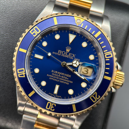 Rolex Submariner Date 16613 Blue Dial & Bezel 40mm Automatic Watch - 20040