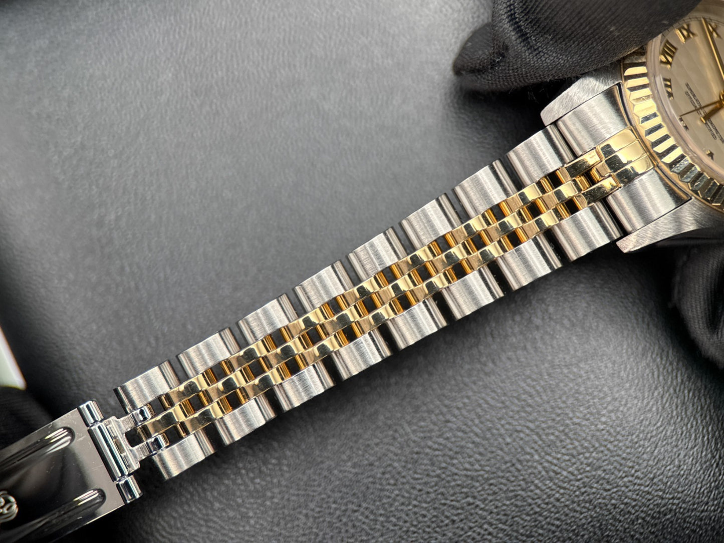 Rolex Lady-Datejust 69173 Ivory Pyramid Dial Two-Tone 26mm Watch - 19946