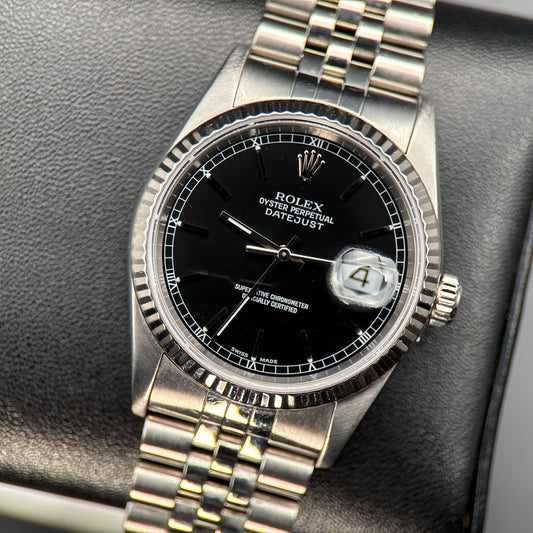Rolex Datejust 36mm 16234 Black Index Dial Steel Automatic Watch - 20030