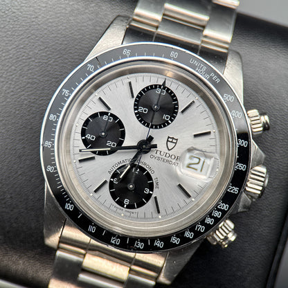 TUDOR Oysterdate Big Block Chronograph 79160 Silver Dial 40mm Automatic Watch0