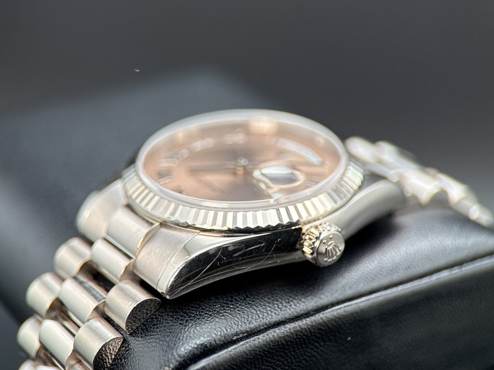 Rolex Day-Date 118239 Salmon Roman Dial White Gold Automatic 36mm Watch - 20081
