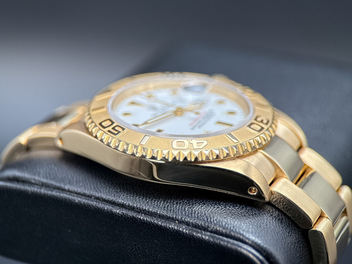 Rolex Yacht-Master 16628 White Dial Yellow Gold Oyster 40mm Automatic Watch3
