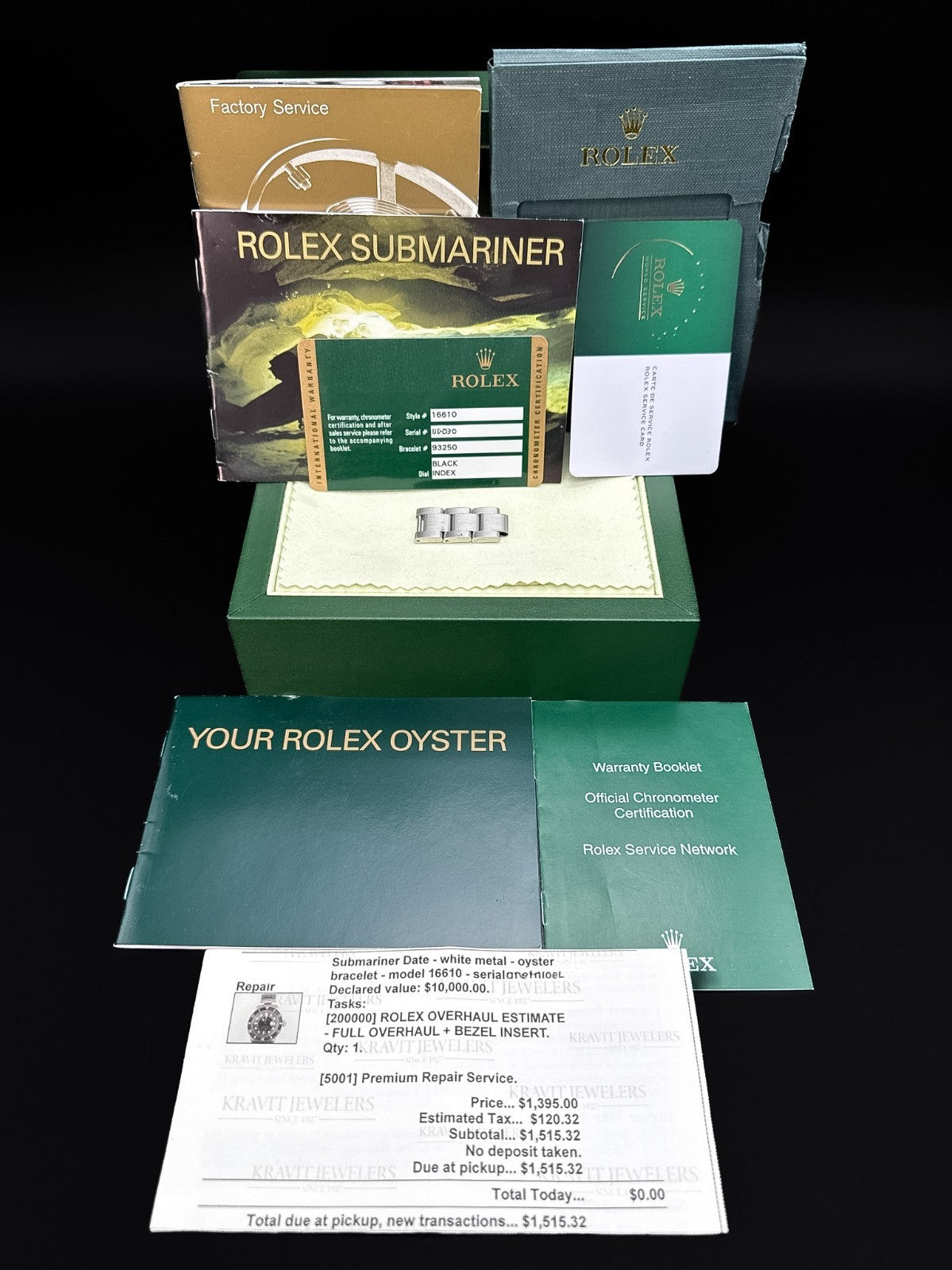 Rolex Submariner Date 16610 Engraved Rehaut Automatic 40mm Watch - 200810