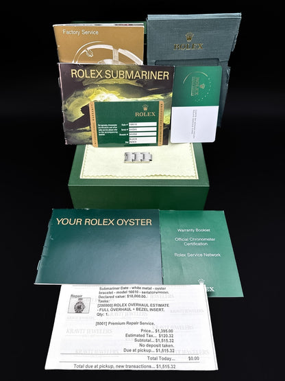 Rolex Submariner Date 16610 Engraved Rehaut Automatic 40mm Watch - 200810