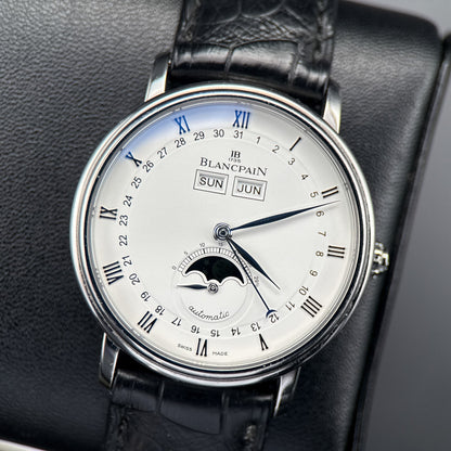 Blancpain Villeret Quantième Complet 6263-1127-55 White Dial 37.6mm Watch - 20070