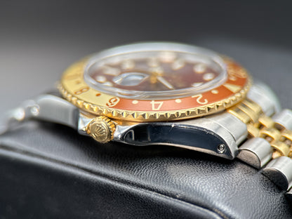 Rolex GMT-Master 16753 Vintage Root Beer Automatic 40mm Watch Complete Set 19872