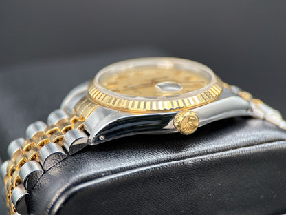 Rolex Datejust 16233 Champagne Dial Two-Tone Jubilee Automatic 36mm Watch - 19901