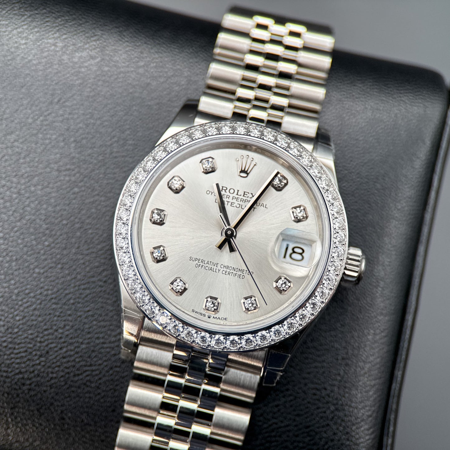 Rolex Datejust 278384RBR Silver Diamond Dial & Diamond Bezel 31mm Watch - 20260