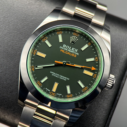Rolex Milgauss 116400GV Black Dial Green Crystal Automatic 40mm Watch - 20220