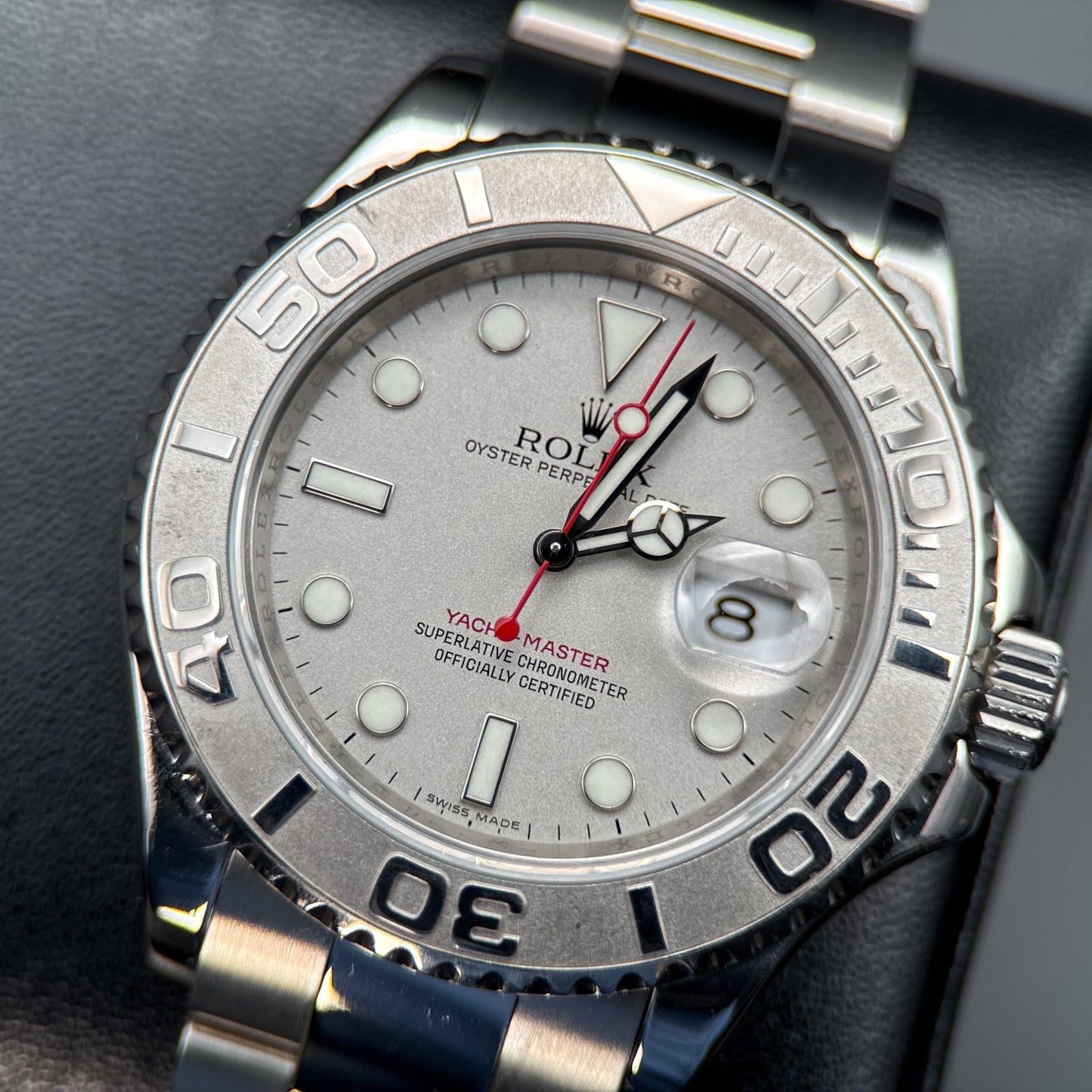 Rolex Yacht-Master 16622 Platinum Dial & Bezel Automatic 40mm Steel Watch0