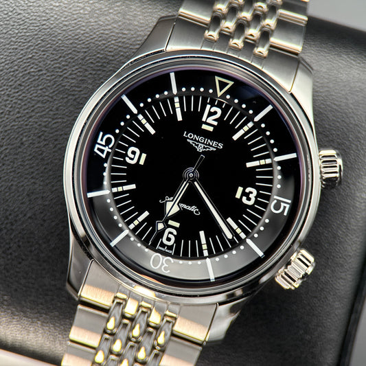 Longines Legend Diver L3.764.4.50.7 Black Dial Steel Automatic 39mm Watch - 20260