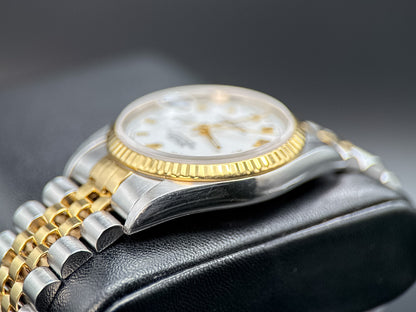 Rolex Datejust 16233 White Roman Dial Two-Tone Jubilee Automatic 36mm Watch4