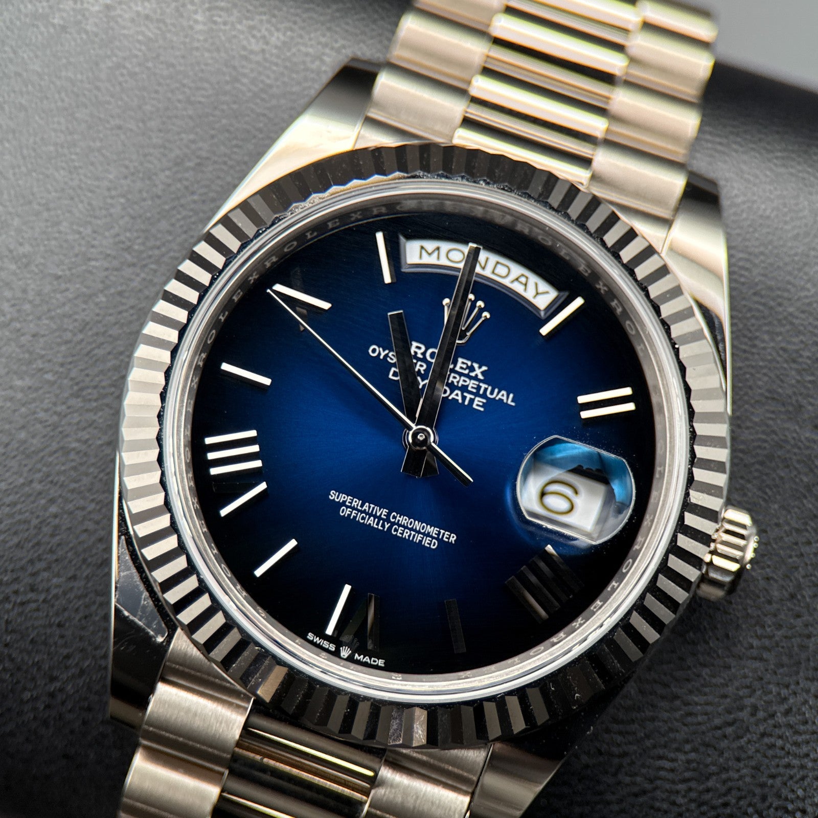 Rolex Day-Date 228239 Blue Ombre Dial White Gold Automatic 40mm Watch - 20250