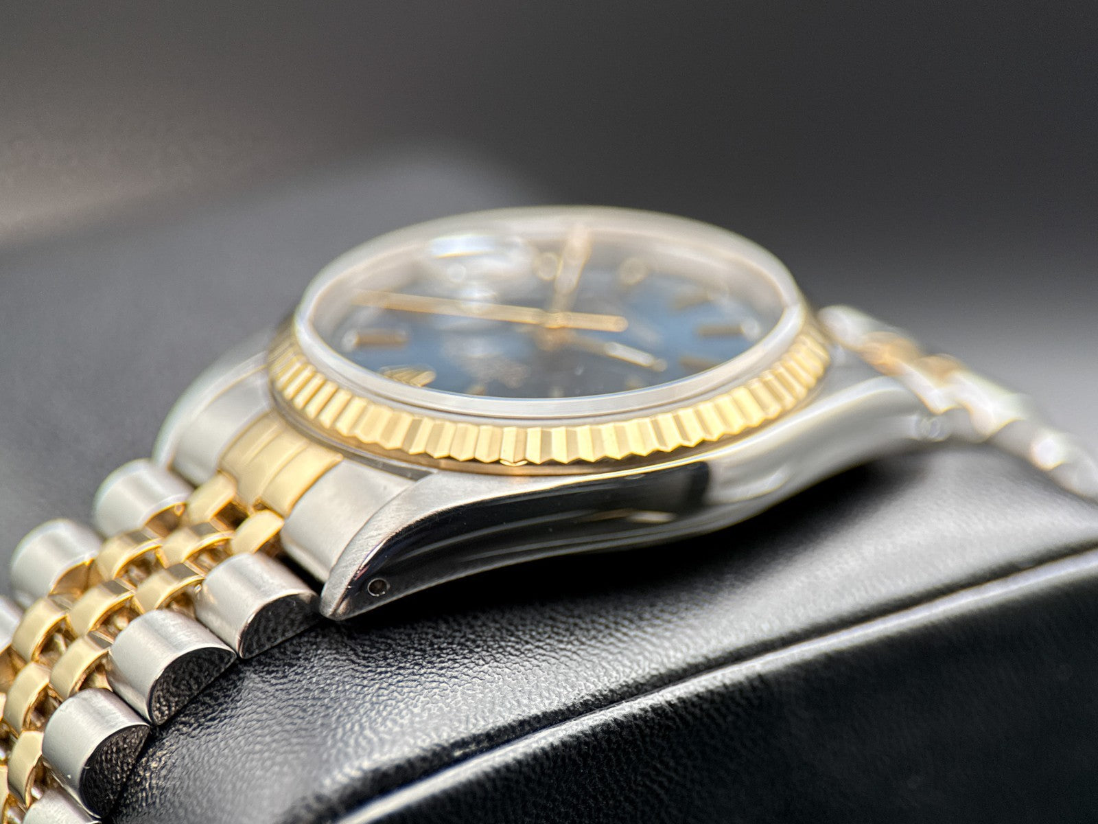 Rolex Datejust 16233 Blue Stick Dial Fluted Bezel Two-Tone Automatic 36mm Watch4