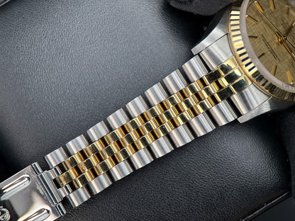 Rolex Datejust 16233 Champagne Linen Dial Two-Tone Jubilee 36mm Automatic Watch6