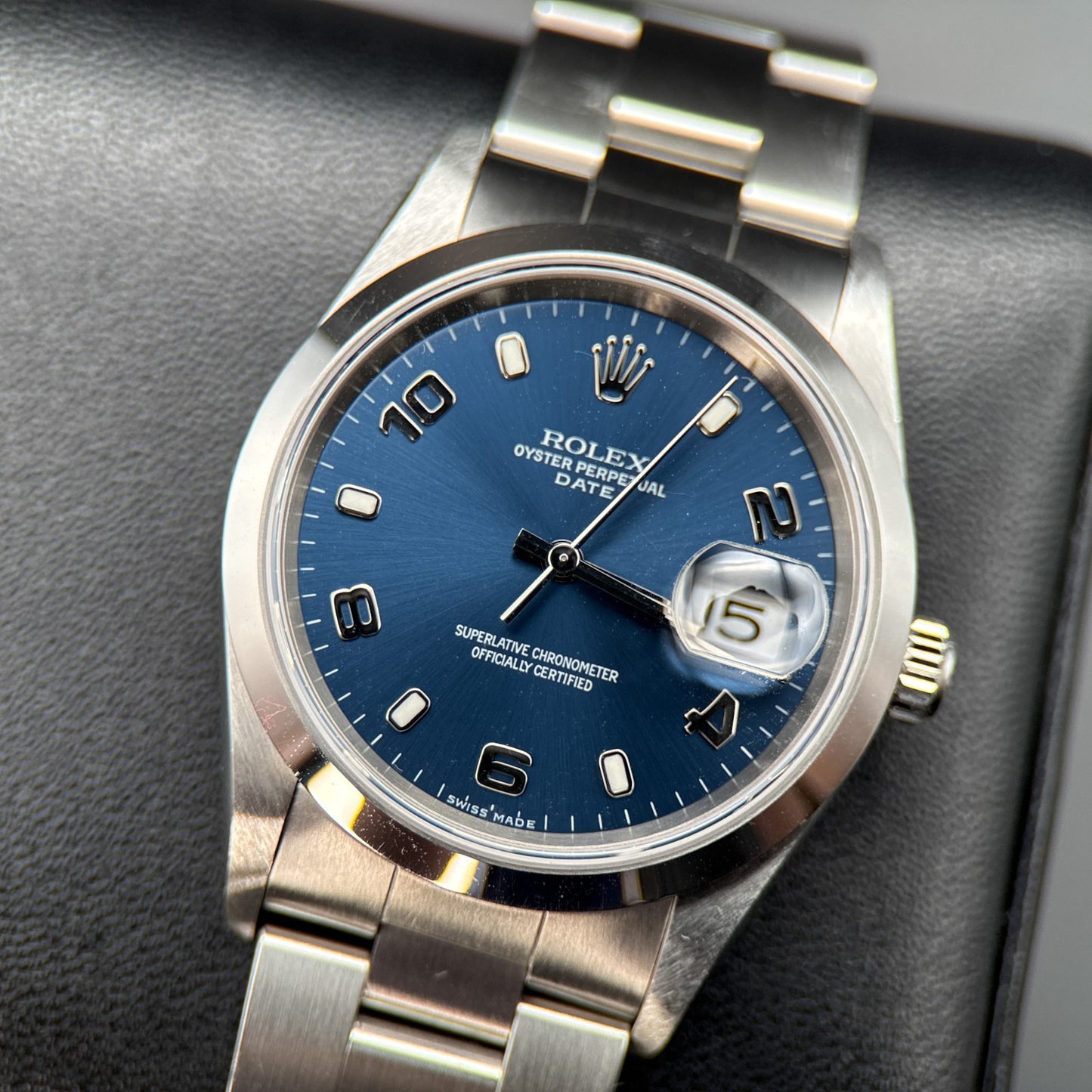 Rolex Oyster Perpetual Date 15200 Blue Dial 34mm Automatic Watch - 20050