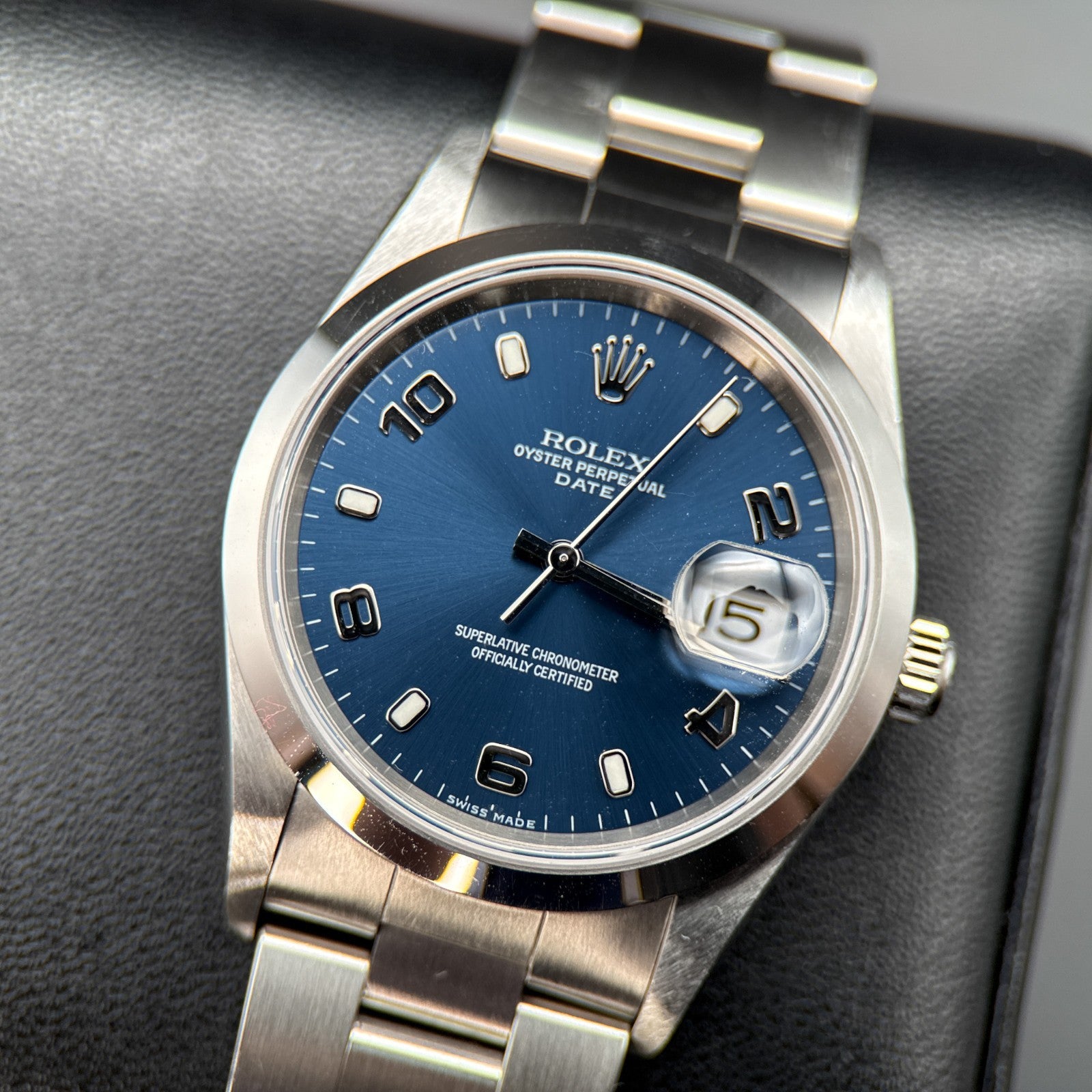 Rolex Oyster Perpetual Date 15200 Blue Dial 34mm Automatic Watch - 20050
