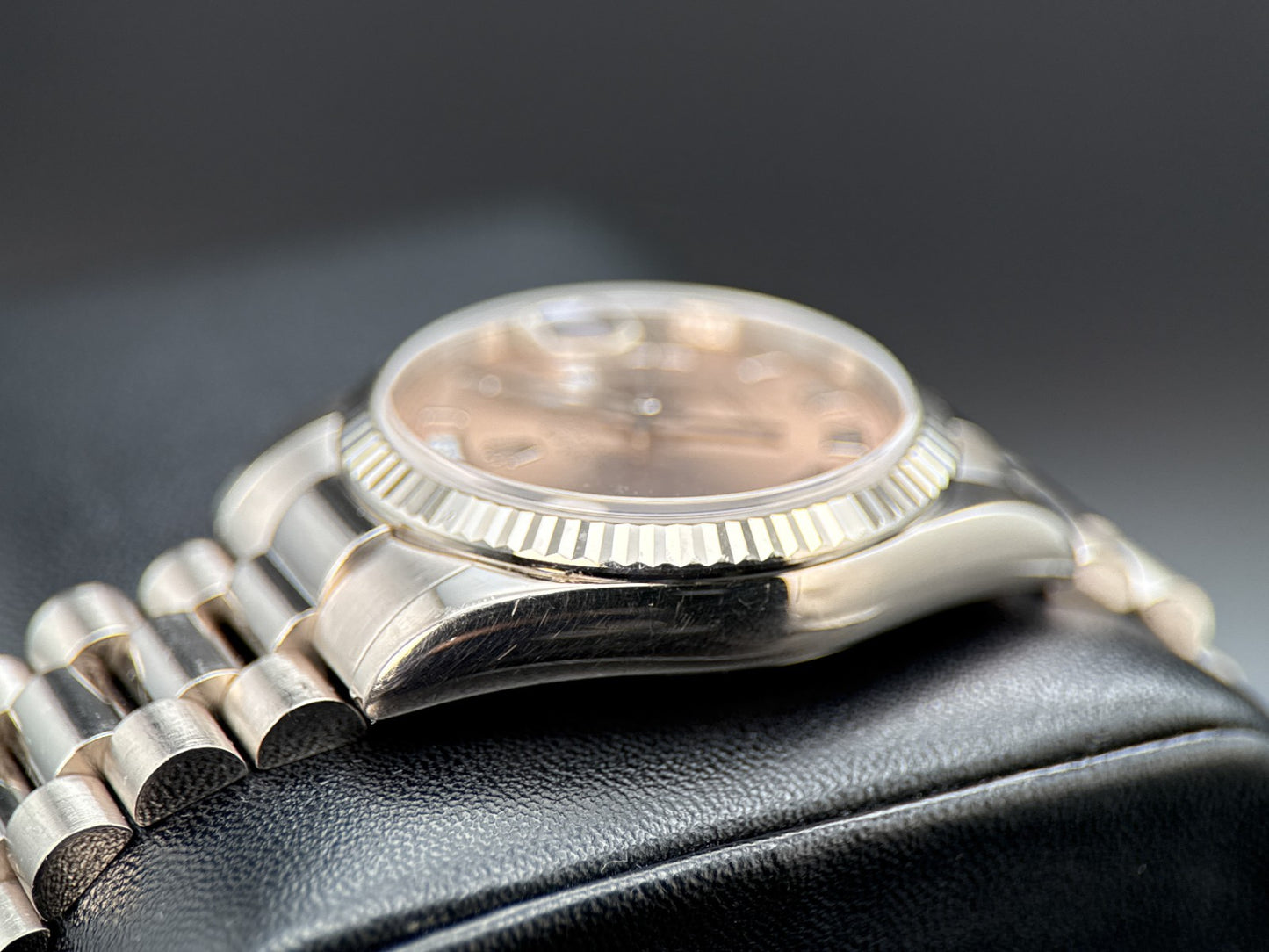 Rolex Day-Date 118239 Salmon Roman Dial White Gold Automatic 36mm Watch - 20084