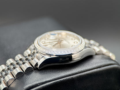 Rolex Datejust 278384RBR Silver Diamond Dial & Diamond Bezel 31mm Watch - 20264