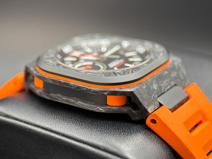 Bell & Ross BR-X5 Carbon Orange BRX5R-B0-TC/SRB Black Dial 41mm Watch - 20233