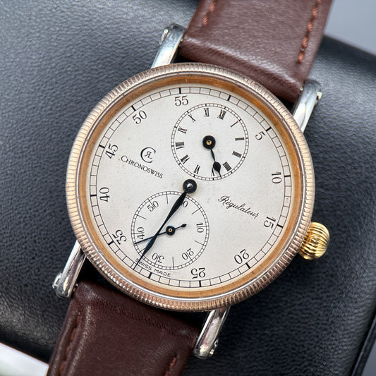 Chronoswiss Régulateur CH 6326 White Dial Stainless Steel & Bronze 38mm Watch0