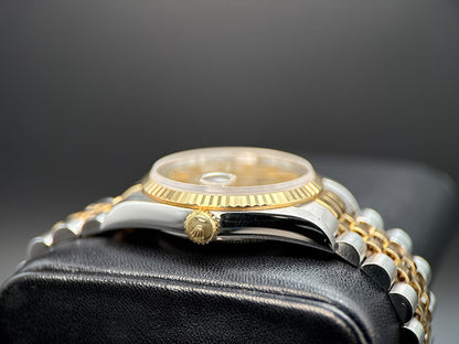 Rolex Datejust 16233 Champagne Linen Dial Two-Tone Jubilee 36mm Automatic Watch2