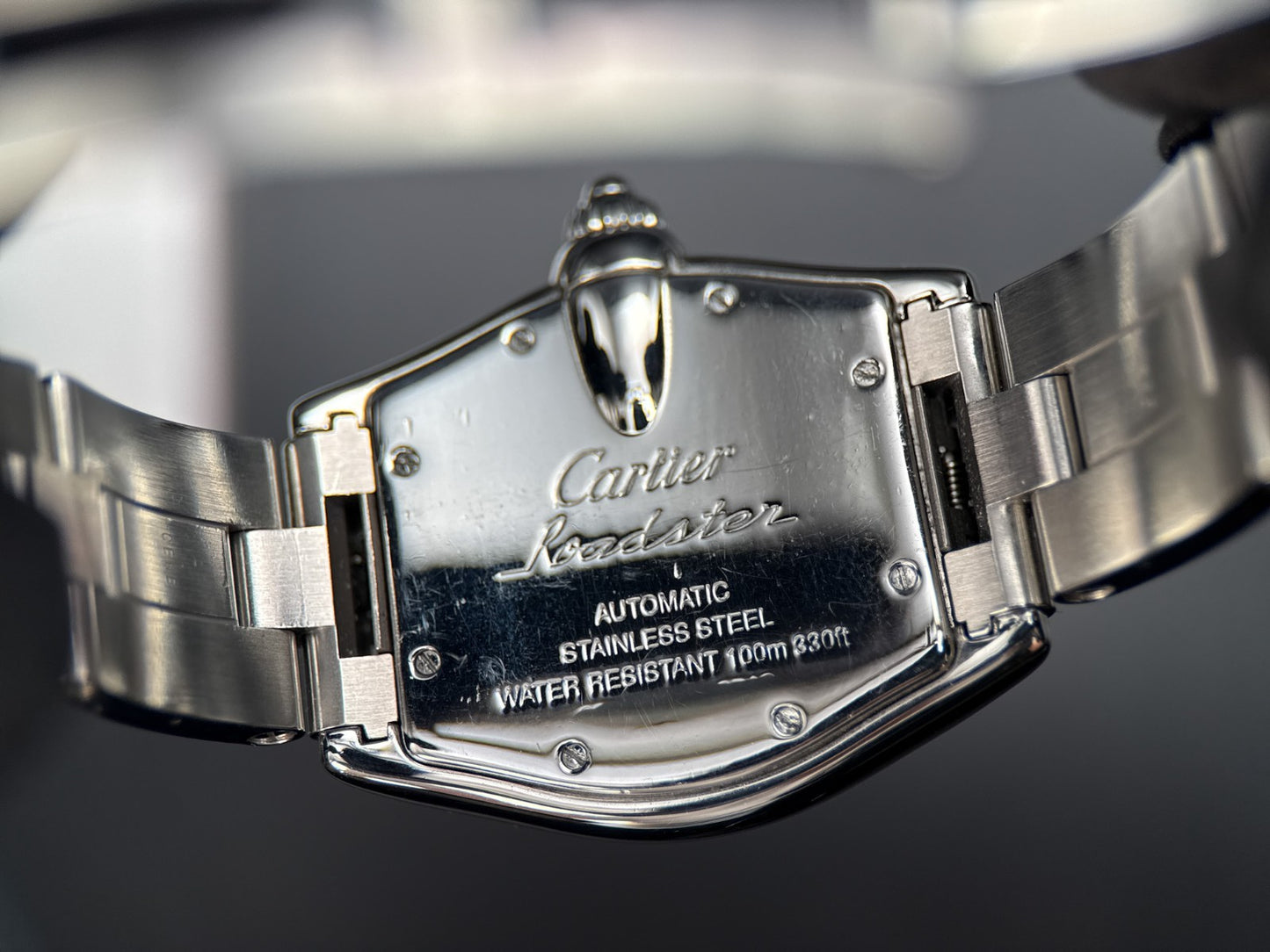 Cartier Roadster 2510 Silver Dial Steel Bracelet Automatic 37x44mm Watch5