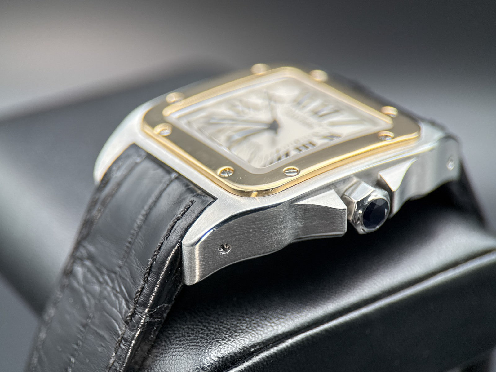 Cartier Santos 100 W20072X7 Silver Dial Steel & Yellow Gold Automatic Watch1