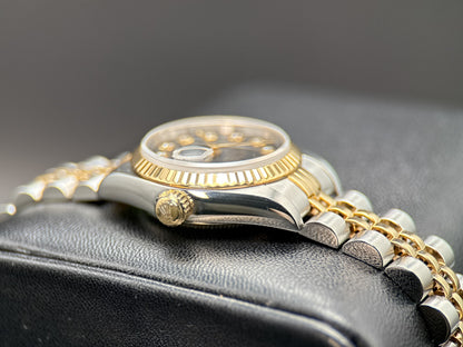 Rolex Lady-Datejust 69173 Black Diamond Dial Automatic 26mm Watch - 19982