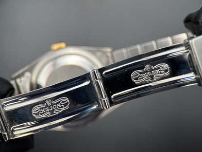 Rolex Datejust 16233 Black Computer Dial TwoTone Jubilee Automatic 36mm Watch