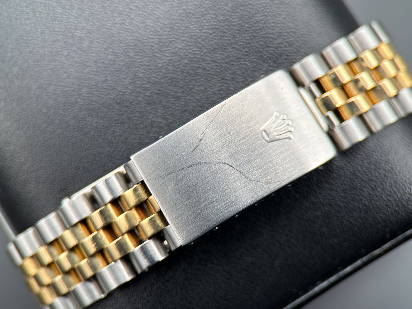 Rolex Datejust 16233 Black Computer Dial TwoTone Jubilee Automatic 36mm Watch