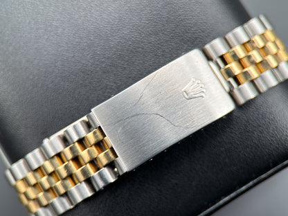 Rolex Datejust 16233 Black Computer Dial TwoTone Jubilee Automatic 36mm Watch