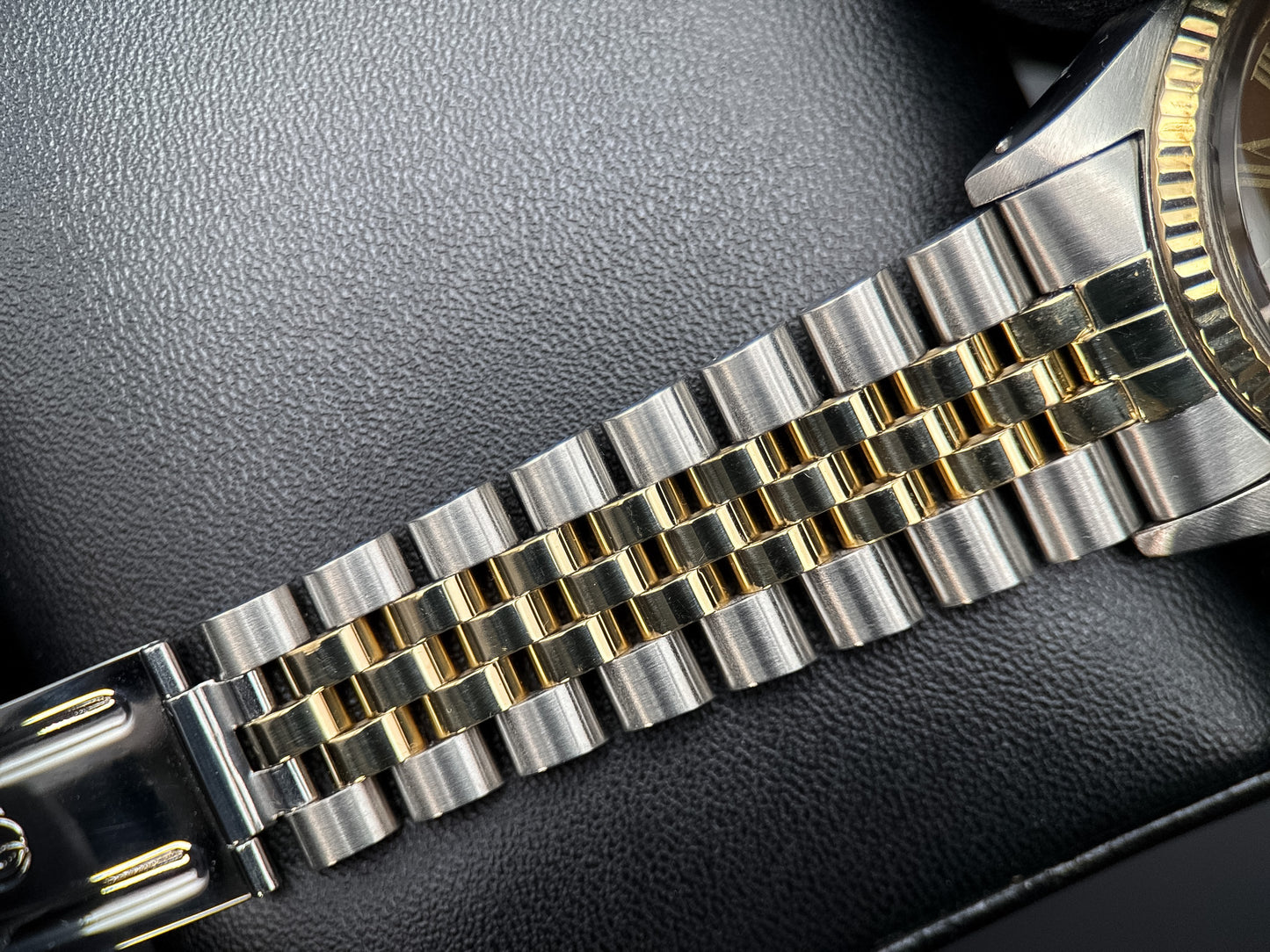 Rolex Datejust 36mm 16013 Brown Buckley Roman Dial Fluted Jubilee Watch - 1983