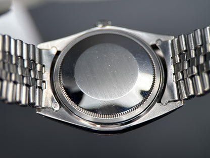Rolex Datejust 36mm 1603 Silver Dial Engine Turned Bezel Automatic Watch