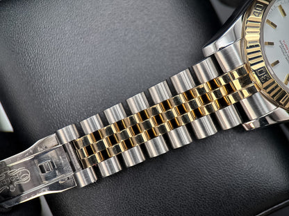 Rolex Datejust Turn-O-Graph 116263 White Dial Two-Tone Jubilee 36mm Watch