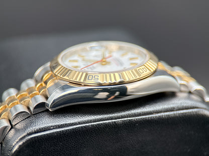 Rolex Datejust Turn-O-Graph 116263 White Dial Two-Tone Jubilee 36mm Watch