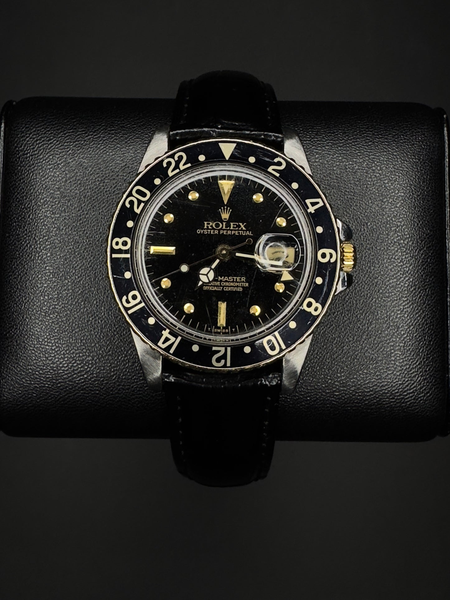 Rolex GMT Master II Two Tone Black Dial 16753