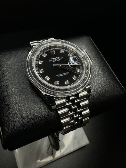 Rolex Datejust 41 Black Diamond Dial Stainless Steel Jubilee Bracelet