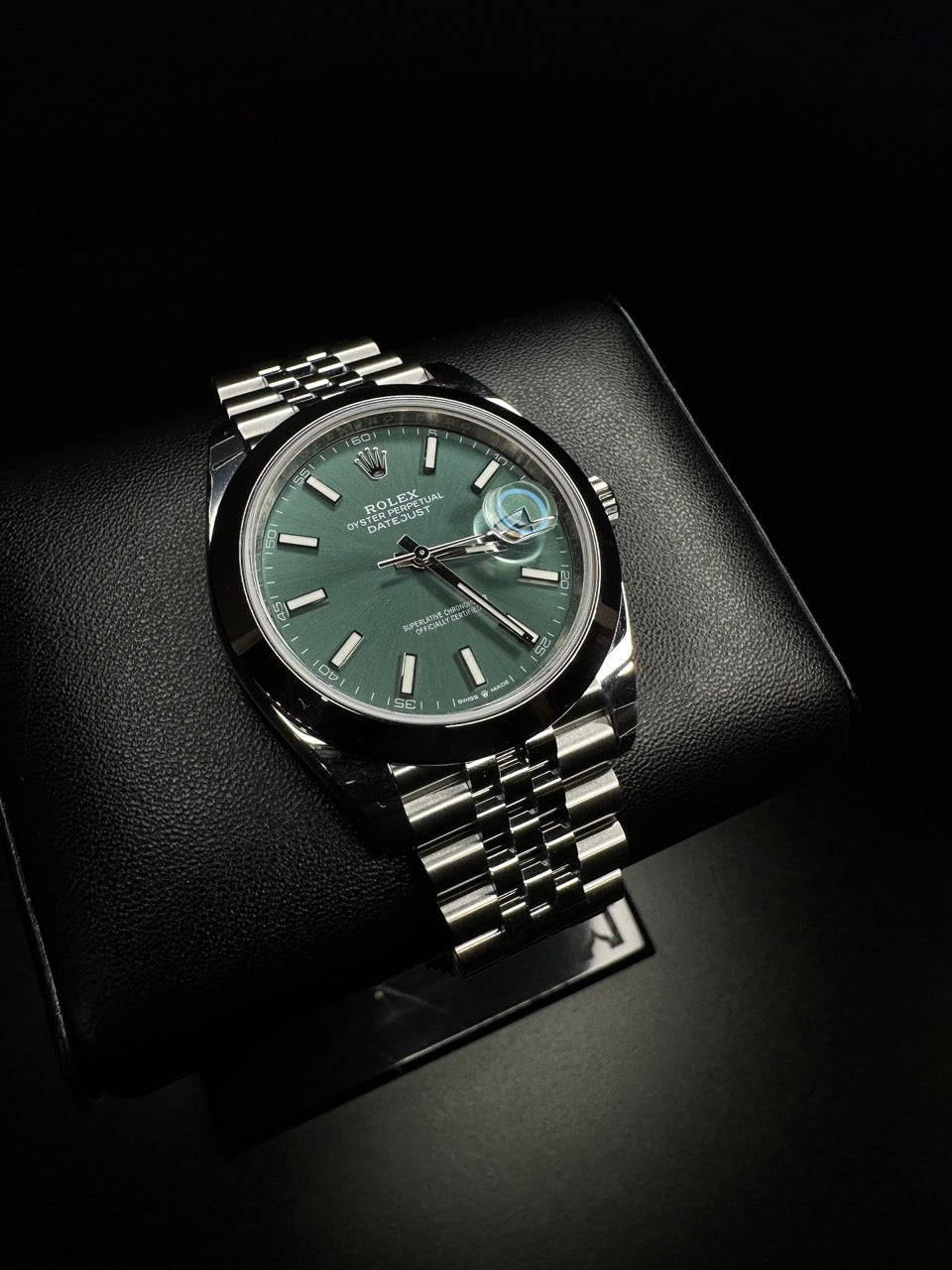 Rolex Datejust 41 Stainless Steel Jubilee Green Dial 126300